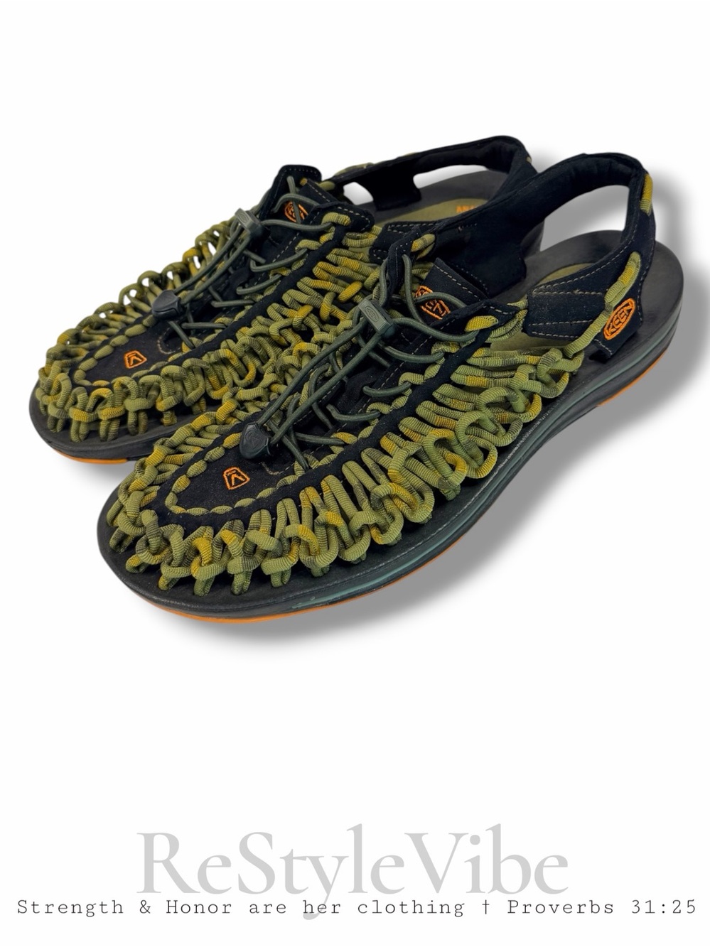 Keen Uneek Olive Green Black Sandals